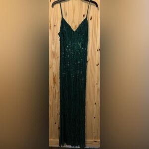 Elegant Green Sequin Prom Dress